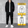 Sudadera con capucha de punto Casual Conjunto deportivo Chaqueta con capucha para Hombres y Mujeres Primavera y Otoño 2024 Holgado Running Conjunto de dos piezas