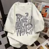 Camiseta de Manga Corta con Estampado de Letras de Marca de Moda Verano 2026 Nuevo Estilo Oversize para Pareja Top Versátil