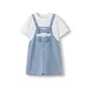 [Mesmo Estilo do Shopping de Propriedade Intelectual da Sanrio] Vestido de Verão Balabala para Meninas 2024 Crianças Maiores Vestido Falso de Duas Peças