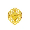 Atacado Vietnã Shajin Moeda Euro Moda Anel Feminino Carro Flor Corte de Flor Rosto Grande Anel Vazado Anel Étnico