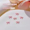 Arte de Uñas Moño Joyería de Perlas Nuevo Dulce Princesa Lazo Rosa Tridimensional Lujo Ligero Armadura Portátil Accesorios DIY