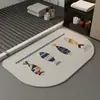 Alfombrillas de Piso de Lino Estilo Lujo Ligero Personalizables, Felpudos Absorbentes de Agua y Resistentes al Desgaste para Baño, Alfombrillas Antideslizantes para Piso de Baño, Al por Mayor en Stock