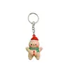 Chaveiro de Natal de Desenho Animado Pingente Fofo para Mochila de Estudante Boneca de Borracha Macia Papai Noel Árvore de Natal fabricante atacado