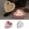 DIY Pegamento Cemento Yeso Corazón Asimétrico Mini Cuenco Taza para Velas Adornos de Yeso Molde de Silicona para Espejo