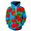 Sudadera con capucha y estampado 3D de cereza para hombre, sudadera de primavera y otoño, nueva sudadera con capucha de manga larga para jóvenes