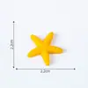 Adornos de Musgo Estrella de Mar Colorida para Micro-Paisajes Manualidades de Resina Adornos Pequeños Accesorios para Fundas de Teléfono Mediterráneas