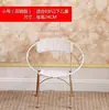 Silla de Ratán, Silla Pequeña de Ratán con Respaldo, Silla de Ratán Tejida con Hierro, Silla de Ocio para Exteriores, Silla Pequeña para el Hogar para el Té, Taburete Pequeño para Adultos