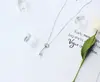 Colar de Prata de Lei S925 com Círculo Geométrico Elegante Simples Pérola e Incrustação Exquisita de Diamante, Joia de Prata da Moda Estilo Coreano para Mulheres