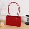 Bolsa de Tote de Flores de Moda y Gama Alta para el Día de la Madre, Bolsa de Arreglo Floral de Papel Kraft Impermeable con Flor de Rosa, Caja de Regalo al por Mayor