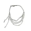 Collar de Borla de Perlas Multicapa Diseño de Nicho Sentido de la Moda Lujo Ligero Capas Dulce Versátil Cadena para Clavícula Accesorios de Moda para Collar Venta al por Mayor