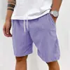 Marca de moda Estilo Europeo Transfronterizo Pantalones Cortos de Pana Resistentes para Hombre, Corte Holgado con Cordón Elástico, Corte Ajustado, Transpirables, Estilo Casual Unisex