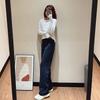 Pantalones de Yoga Deportivos Jimo Original Lulu Mismo Suave Ceroso Caído Delgado Delgado Cordón Cintura Alta Recto Pierna Ancha
