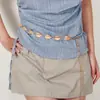 Cadena de Cintura Metálica Europea y Americana de Empalme Transfronterizo para Mujer, Diseño Retro, Accesorios Personalizados, Tendencia de Cinturón con Borla de Mariposa y Corazón de Nicho
