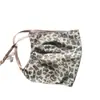 Moda de Verano Tendencia para Mujer Encaje Amigable con la Piel Transpirable Lavable Malla Protección Ocular Alto Aspecto Estampado de Leopardo Mascarilla