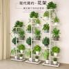 Casa interior 4 camadas 5 lavatórios Varanda Armazenamento ferro forjado Piso Sala de estar Simples vaso de flores Multi-camada Cabide verde rosa rack de flores