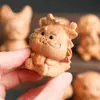 Talla en Madera de Durazno Lindos Doce Animales del Zodiaco Productos de Madera Rata, Buey, Tigre, Conejo, Dragón, Serpiente, Caballo, Oveja, Mono, Gallo, Cerdo, Perro Zodiacales Pequeños Adornos