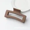 Pinza para el Cabello de Silicona con Acabado de Alta Gama, Pinza para el Cabello Tiburón Cuadrada de Color Sólido para la Parte Trasera de la Cabeza, Accesorio Simple de Goma Antideslizante para Media Coleta