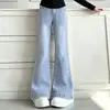 Pantalones acampanados elásticos de mezclilla para niña, nuevo estilo primavera y otoño, pantalones largos casuales de moda para niños mayores