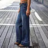 AliExpress 2026 Otoño Ropa Europea y Americana para Mujer Jeans de Mezclilla Moda Sencilla Pierna Recta Jeans de Micro Campana Versátiles Adelgazantes