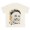 Marca de Moda Retro Transfronteriza High Street Dongqiqi Camiseta de Manga Corta Estampada de Luka Doncic Sudadera Pesada con Cuello Redondo y Capucha