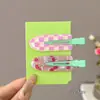 Pinza para el pelo de lunares de dopamina para mujer, Pinza lateral dulce y versátil, Pinza Bb linda, Pinzas de colores para flequillo y cabello, Pasador de moda
