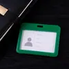 Portatarjetas de identificación horizontal transparente de doble cara, gafete de estudiante, pase de autobús, gafete de trabajo, gafete de nombre, gafete de fábrica, gafete de campus