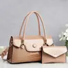 Conjunto de Duas Peças de Bolsas Mãe e Filha, Bolsa de Mão com Padrão de Crocodilo, Bolsa de Ombro Elegante e Estilosa, Bolsa Transversal de Moda Casual, Bolsas Transfronteiriças
