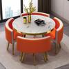 Mesa de Negociação e Conjunto de Cadeiras para Recepção de Luxo Leve Mesa Redonda Pequena de Celebridade da Internet Mesa de Conferência de Escritório Mesa e Cadeiras para Reunião de Loja e Jantar de Convidados