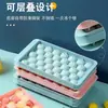 Forma de Cubos de Gelo Fabricante de Bolas de Gelo Bandeja de Gelo com 33 Compartimentos Forma de Cubos de Gelo com Tampa Cubos de Gelo Caseiros para Geladeira