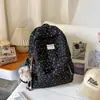 2026 Nueva Mochila Pequeña Fresca de Pana Temporada de Regreso a Clases Estudiantes de Secundaria y Preparatoria Mochila Escolar Ligera Casual Mochila de Gran Capacidad
