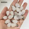 Pingente Redondo Gota d'Água 13*18mm Ametista Natural Olho de Tigre Acessórios para Brincos e Colares DIY Joias para Atacado