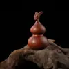 Pingente Ornamentado de Cabeça de Dragão em Madeira de Jujuba Atingida por Raio, Pequena Cabacinha, Decoração Finamente Esculpida de Paz e Prosperidade, Escultura em Madeira Artesanal, Suprimentos Taoístas
