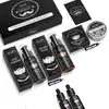 Kit de cuidados para barba masculina kit rolo shampoo condicionador para barba bálsamo para barba pente escova para barba