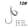 Señuelo anzuelo giratorio con rodamiento de bolas lentejuelas giratorias señuelo falso anzuelo simple anzuelo de hierro pesca marítima ligera ensartado anzuelo para lubina caballa