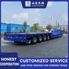 Venta al por mayor de exportación de fábrica, Venta transfronteriza de remolques de plataforma grandes, Semirremolques plegables de cuello de cisne para transporte de artículos grandes de servicio pesado