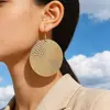 Brincos de Disco Dourados e Prateados Geométricos Exagerados Versáteis de Moda Europeus e Americanos Transfronteiriços Mais Vendidos na Amazon Nicho