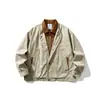 Ru Meng Marca de Moda Retro Americana Chaqueta de Trabajo Falsa de Dos Piezas para Hombre Otoño Silueta Holgada Versátil Casual para Pareja Ropa de Abrigo