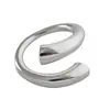 Anillo Cruzado de Plata Estilo Coreano Ins para Mujer Abierto Estilo Normcore Anillo Redondo Brillante Personalizado Joyería