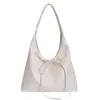 Bolso Tote de Gran Capacidad Lujo Ligero con Lazo para Mujer, Nuevo Estilo Primavera 2026, Color Sólido, Bolso de Hombro o Axila Moderno y Elegante