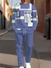 Conjunto de Sudadera Casual de Moda Europea y Americana Temu Transfronterizo Nuevo Conjunto de Dos Piezas Holgado para Hombre con Cuello Redondo y Pantalones