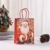 Bolsa de Regalo para Fiesta Bolsa de Regalo de Papá Noel Bolsa de Papel Kraft Bolsa Tote Impresa Bolsa Plegable de Almacenamiento al por Mayor
