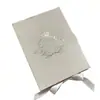 Cajas de Regalo de Terciopelo Rosa Personalizadas al por Mayor, Invitaciones de Boda de Terciopelo de Lujo, Invitaciones de Boda de Nicho de Gama Alta, Tarjetas de Boda