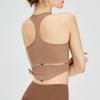 Celebridad de internet en vivo popular top deportivo de fitness con espalda descubierta en forma de I y cuello halter en forma de U ropa exterior ropa interior deportiva para correr