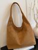 Bolso Grande Relajante para Mujer 2025 Nuevo Otoño Bolso de Hombro para el Trabajo Bolso Tote Cubo de Gamuza