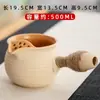 Panela Vermelha Popular Panela Assada Chaleira para Chá de Leite Panela de Cozinha Chinesa Resistente a Altas Temperaturas Panela com Alça Lateral Conjunto Doméstico Interno para Chá de Leite Assado na Madeira