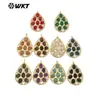 WT-MP296 Venda Quente Forma Clássica de Gota d'Água Pedra Natural Renda Oca Design Acessórios Artesanais DIY Pingente