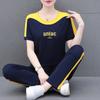 Traje Deportivo Transfronterizo para Mujer 2025 Verano Nuevo Estilo Coreano Talla Grande Traje de Dos Piezas de Manga Corta Estilo Occidental Casual Adelgazante