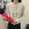 Produtos Europeus 2025 Novas Blusas de Outono, Modernas e Versáteis, Visual Solto e Emagrecedor, Jaquetas de Tricô com Ponto de Orelha, Cardigans Femininos