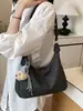 Bolso de Lona Trendy Estilo Mori 2025 para Mujer, Gran Capacidad, Versátil para el Verano, Bolso Cruzado de Hombro para Mujer de Nicho tipo Bollo