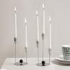 Decoración nórdica sencilla y romántica para la mesa del comedor, candelabros de estilo lujoso y ligero, accesorios vintage para cenas a la luz de las velas.